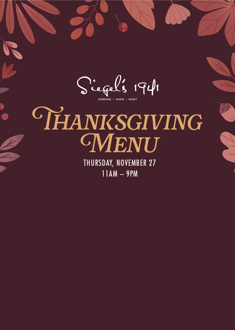 Thanksgiving Menu